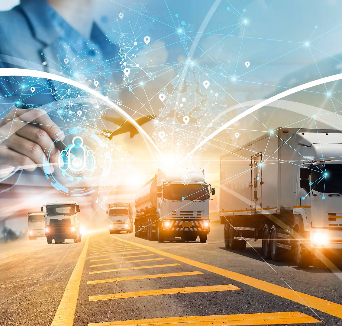 Australian logistics network and subcontractor connection illustration